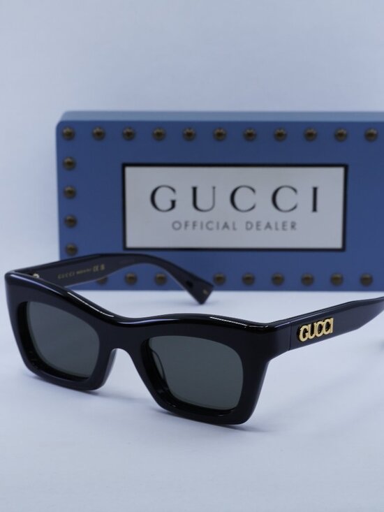Exclusive Sale! Gucci GG1773S 001 Cat Eye Sunglasses - Black / Grey main image 12